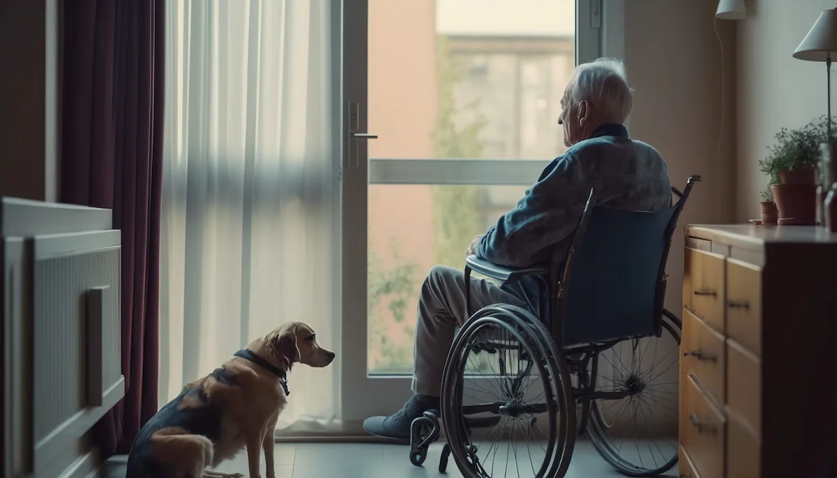 lonely elderly person