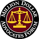 Million dollar advocates forum award
